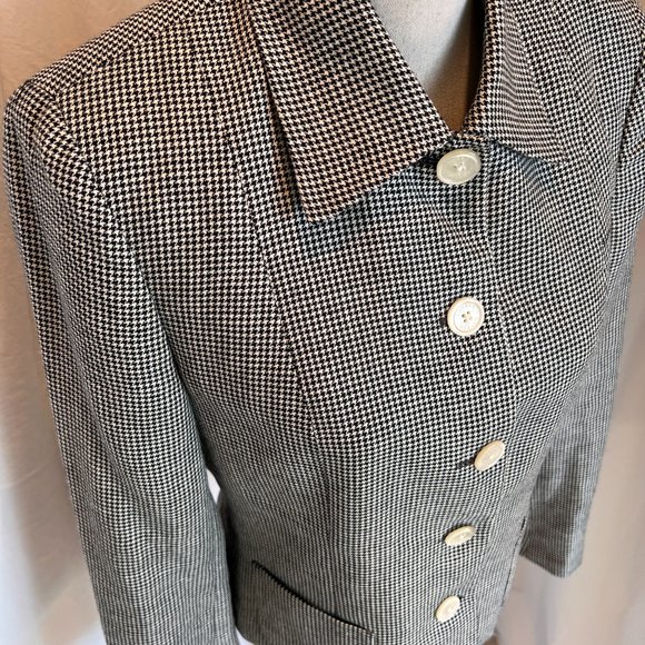 Lauren by Ralph Lauren houndstooth jacket - Picture 5 of 9